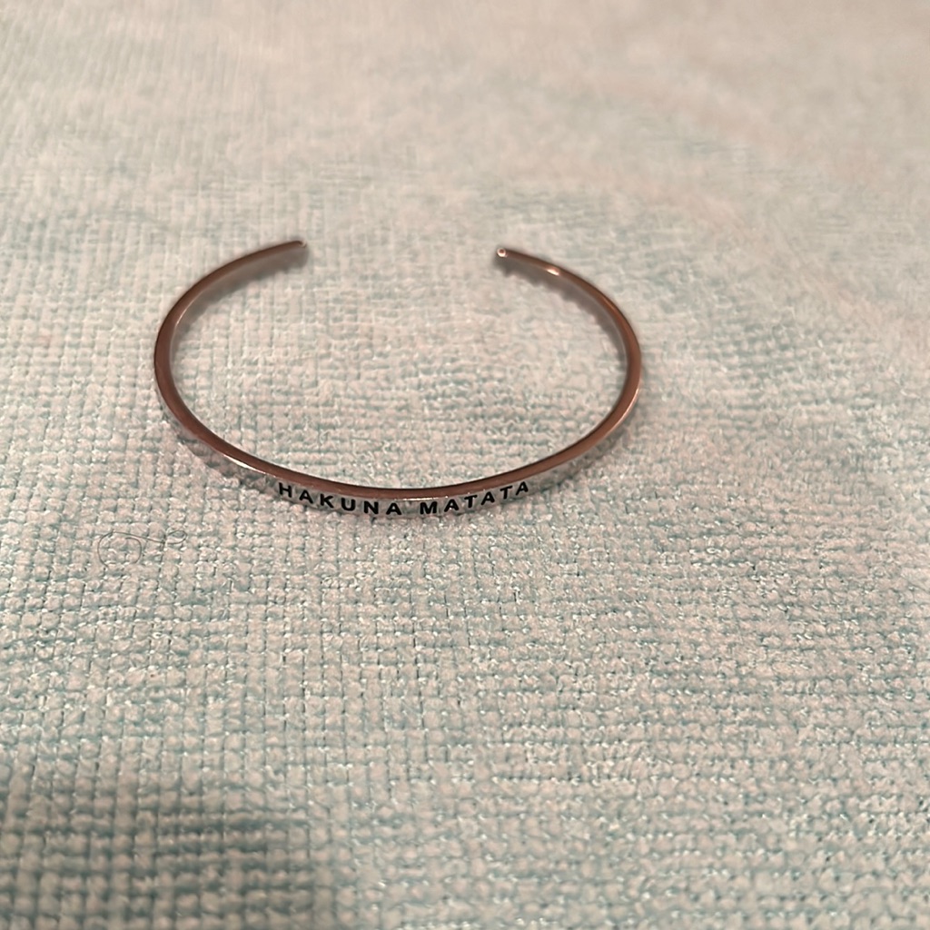 Mantra Band: Hakuna Matata Stainless Steel, Hypoallergenic Cuff